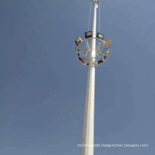 25m 30m customized hot dip galvanized high mast steel pole for square lighting